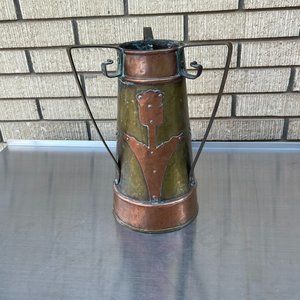 Imperial Russian Arts & Crafts Copper and Brass Vase